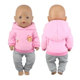 2023 New Dolls Outfit Suits For 17 inch 43cm Baby Reborn Doll Cute Jumpers Rompers New Born Doll Clothes