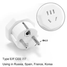 EU Plug Adapter 16A 250V EU Travel Adapter Converter 2 Round Socket High Quality Universal AU US UK CN To EU AC Wall Socket