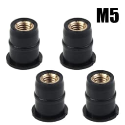 10X Motorcycle Windshield Rubber Nuts/M5/M6 Vibration Damper Panel Mounting 5mm Universal M5 Rubber Nuts For Most Windshields