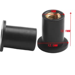 10X Motorcycle Windshield Rubber Nuts/M5/M6 Vibration Damper Panel Mounting 5mm Universal M5 Rubber Nuts For Most Windshields