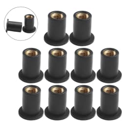 10X Motorcycle Windshield Rubber Nuts/M5/M6 Vibration Damper Panel Mounting 5mm Universal M5 Rubber Nuts For Most Windshields