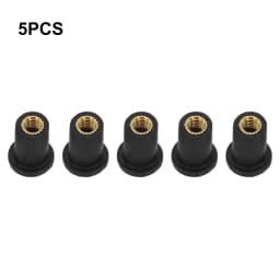 10X Motorcycle Windshield Rubber Nuts/M5/M6 Vibration Damper Panel Mounting 5mm Universal M5 Rubber Nuts For Most Windshields