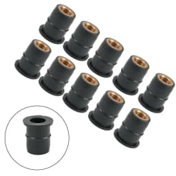 10X Motorcycle Windshield Rubber Nuts/M5/M6 Vibration Damper Panel Mounting 5mm Universal M5 Rubber Nuts For Most Windshields