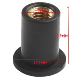 10X Motorcycle Windshield Rubber Nuts/M5/M6 Vibration Damper Panel Mounting 5mm Universal M5 Rubber Nuts For Most Windshields