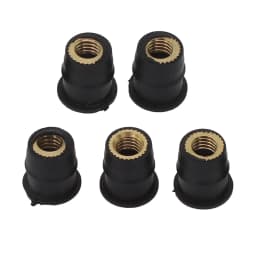 10X Motorcycle Windshield Rubber Nuts/M5/M6 Vibration Damper Panel Mounting 5mm Universal M5 Rubber Nuts For Most Windshields