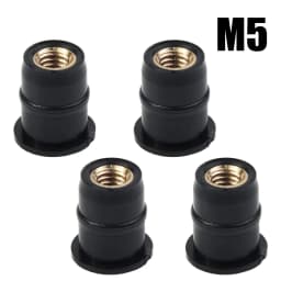 10X Motorcycle Windshield Rubber Nuts/M5/M6 Vibration Damper Panel Mounting 5mm Universal M5 Rubber Nuts For Most Windshields