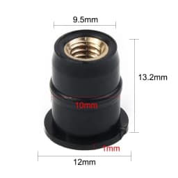 10X Motorcycle Windshield Rubber Nuts/M5/M6 Vibration Damper Panel Mounting 5mm Universal M5 Rubber Nuts For Most Windshields
