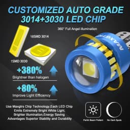 2x W5W T10 LED CANBUS No Error 5W5 12V 5W 750Lm Super Bright Car Interior Side Light 194 3030 SMD Auto Bulb White Amber Red