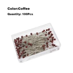 100Pcs/Box 38mm Sewing Pins Glass Ball Multicolor Head Pins Straight Quilting Heads Pins DIY Crafts Sewing Fabric