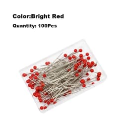 100Pcs/Box 38mm Sewing Pins Glass Ball Multicolor Head Pins Straight Quilting Heads Pins DIY Crafts Sewing Fabric
