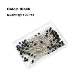 100Pcs/Box 38mm Sewing Pins Glass Ball Multicolor Head Pins Straight Quilting Heads Pins DIY Crafts Sewing Fabric