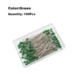 100Pcs/Box 38mm Sewing Pins Glass Ball Multicolor Head Pins Straight Quilting Heads Pins DIY Crafts Sewing Fabric