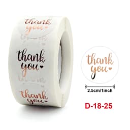100-500 Pcs 1-1.5Inch Gift Sealing Thank You Stickers Christmas Design Scrapbooking Festival Birthday Party Decorations Labels