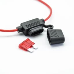 Waterproof Power Socket Small Blade Type inline InLine Fuse Holders with 10A Fuse auto Car Replacement Fuses length 16AWG