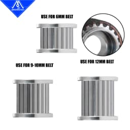 Mellow 3D Printers Parts 1pcs GT2 Idler Timing Pulley 20 Tooth Wheel Bore 5mm Aluminium Gear Teeth for GT2 Timing Belt 6MM