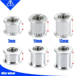 Mellow 3D Printers Parts 1pcs GT2 Idler Timing Pulley 20 Tooth Wheel Bore 5mm Aluminium Gear Teeth for GT2 Timing Belt 6MM