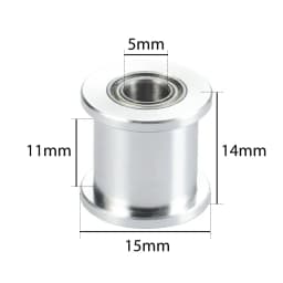 Mellow 3D Printers Parts 1pcs GT2 Idler Timing Pulley 20 Tooth Wheel Bore 5mm Aluminium Gear Teeth for GT2 Timing Belt 6MM