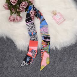 Horse Printing Bag Scarf New Small Skinny Silk Scarf Women Luxury Brand Foulard Women Tie Fashion Head Scarves For Ladies