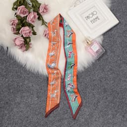 Horse Printing Bag Scarf New Small Skinny Silk Scarf Women Luxury Brand Foulard Women Tie Fashion Head Scarves For Ladies