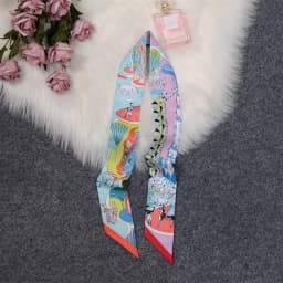 Horse Printing Bag Scarf New Small Skinny Silk Scarf Women Luxury Brand Foulard Women Tie Fashion Head Scarves For Ladies