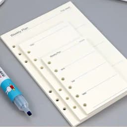 45 Sheets Business A5 A6 Loose Leaf Notebook Refill Spiral Binder Index Inside Page Monthly Weekly To Do List Paper Stationery