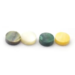 20pcs 2/3/4/6*2mm Colourful Abalone Inlay Dots Abalone White Pearl Shell Dots for Ukulele Acoustic Guitar Fretboard Fingerboard