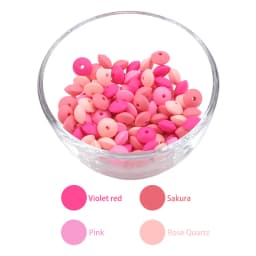 LOFCA 100pcs/lot Silicone Lentil 12mm Silicone Beads Spacer Jewelry Making Bulk DIY Necklace Bracelets Accessories For jewelry