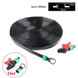 20/50/100M 16mm Micro Irrigation Drip Tape 1-hole Greenhouse Garden Flower Pots Watering Soaker Hose With Pipe Connector