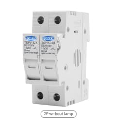 2P Parallel DC Fuse Holder 10*38mm High Voltage Solar PV 1100V TOMZN TOPV-32 Base Photovoltaic System Protection Protector GPV