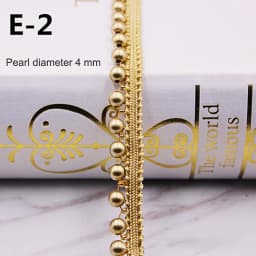 1yard/lot White Black Pearl Bead Lace Ribbon Tape Lace Fabric Trim Ribbons for DIY Sewing Garments Handmade Clothing Accessories