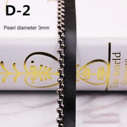 1yard/lot White Black Pearl Bead Lace Ribbon Tape Lace Fabric Trim Ribbons for DIY Sewing Garments Handmade Clothing Accessories