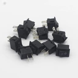 10pcs KCD11-101 3A/250V Small Black 10*15mm SPST 2PIN ON/OFF G130 Boat Rocker Switch Car Dash Dashboard Truck RV ATV Home