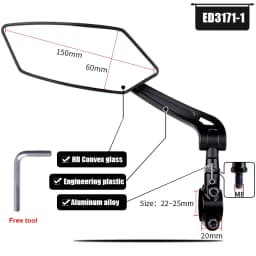 EasyDo Bicycle Handlebar Rear View Mirror Electric Scooter Mirror Bike Wide Range Back Sight Reflector For Bicycle Accessories