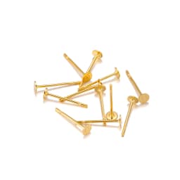 50/100Pcs/lot 3-12mm Metal Stainless Steel Flat Post Back Blank Earring Stud Base For DIY Jewelry Making Findings Accessories