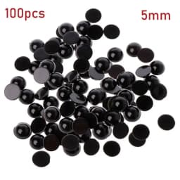 100/500pcs DIY 3-12mm Round Flat Black Eyes Plastic Eyes Eyes for Dolls Making Doll Toys Teddy Bear Eyes Doll Eyes Accessories