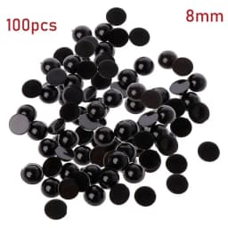 100/500pcs DIY 3-12mm Round Flat Black Eyes Plastic Eyes Eyes for Dolls Making Doll Toys Teddy Bear Eyes Doll Eyes Accessories