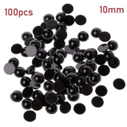100/500pcs DIY 3-12mm Round Flat Black Eyes Plastic Eyes Eyes for Dolls Making Doll Toys Teddy Bear Eyes Doll Eyes Accessories