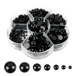 100/500pcs DIY 3-12mm Round Flat Black Eyes Plastic Eyes Eyes for Dolls Making Doll Toys Teddy Bear Eyes Doll Eyes Accessories
