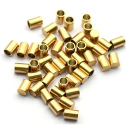 20pcs Gold Color Stainless Steel End Caps Crimp Clasps Cord Tip for Laces Leather Cord for Jewelry Making DIY Findings Supplies