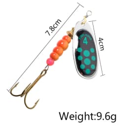 NGB 6 Color 0#-5# Spinner Bait With Treble Hooks 35647-BR Arttificial Bait Fishing Lure