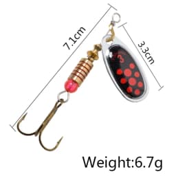 NGB 6 Color 0#-5# Spinner Bait With Treble Hooks 35647-BR Arttificial Bait Fishing Lure