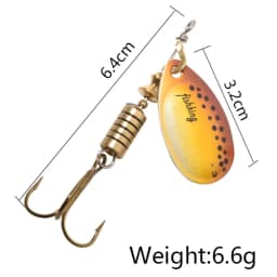NGB 6 Color 0#-5# Spinner Bait With Treble Hooks 35647-BR Arttificial Bait Fishing Lure