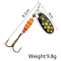 NGB 6 Color 0#-5# Spinner Bait With Treble Hooks 35647-BR Arttificial Bait Fishing Lure