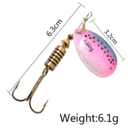 NGB 6 Color 0#-5# Spinner Bait With Treble Hooks 35647-BR Arttificial Bait Fishing Lure