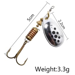 NGB 6 Color 0#-5# Spinner Bait With Treble Hooks 35647-BR Arttificial Bait Fishing Lure