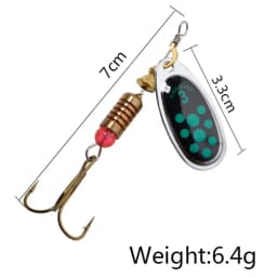 NGB 6 Color 0#-5# Spinner Bait With Treble Hooks 35647-BR Arttificial Bait Fishing Lure