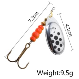 NGB 6 Color 0#-5# Spinner Bait With Treble Hooks 35647-BR Arttificial Bait Fishing Lure