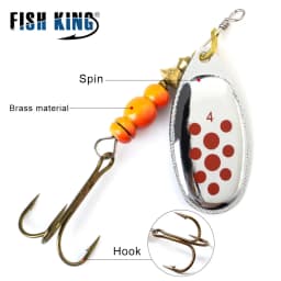 NGB 6 Color 0#-5# Spinner Bait With Treble Hooks 35647-BR Arttificial Bait Fishing Lure