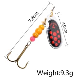 NGB 6 Color 0#-5# Spinner Bait With Treble Hooks 35647-BR Arttificial Bait Fishing Lure