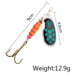 NGB 6 Color 0#-5# Spinner Bait With Treble Hooks 35647-BR Arttificial Bait Fishing Lure